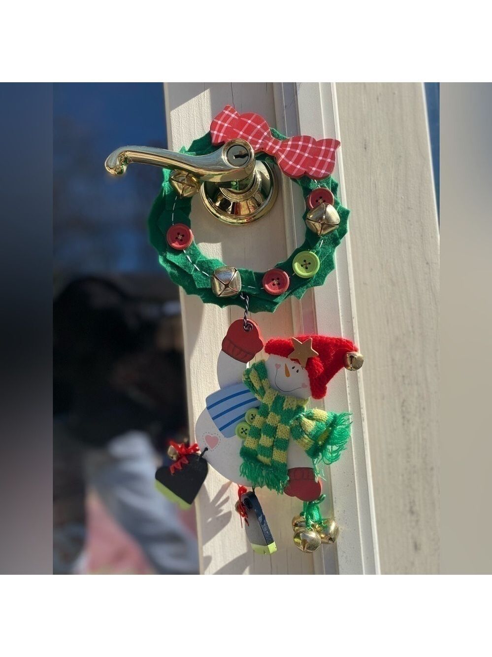 Avon Hanging Snowman Doorknob Decoration